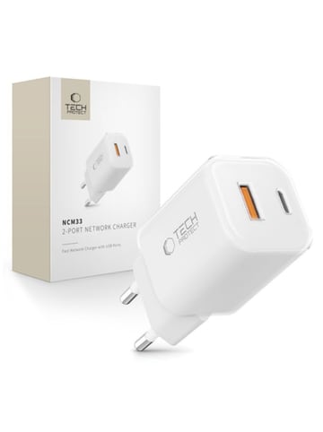 Tech Protect Tech Protect NCM33W 2 Port PD33W QC3.0WandLadegerät