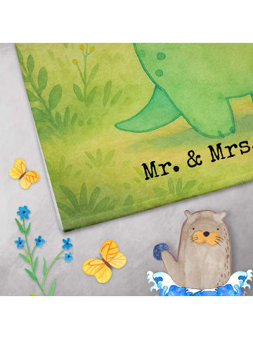 Mr. & Mrs. Panda Handtuch Schildkröte Luftballon Design ohne Spruch in Weiß