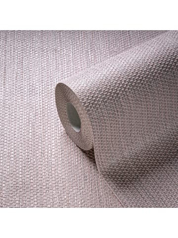 A.S. Création Tapete Woven Elegance in Rosa-Silber 