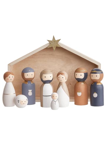 Butlers Deko-Krippen X-MAS 9-teilig in Beige