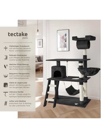 tectake Katzenbaum Marcel 141 cm Diverse Farben - Schwarz