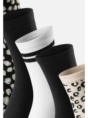 Schiesser Socken Bluebird in Schwarz / weiß / beige