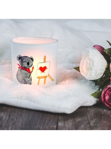 Mr. & Mrs. Panda Glas Windlicht Koala Künstler ohne Spruch in Transparent