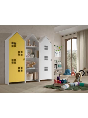 58 aufm Kessel REGALSCHRANK Set Kania 173x37x171 MDF+Holzwerkstoff Weiß /Bunt