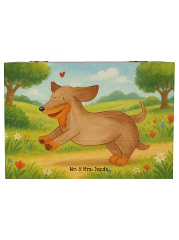 Mr. & Mrs. Panda Geschenkbox Hund Dackel Design ohne Spruch in Weiß