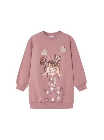 Mayoral Sweatkleid mit Serigrafie in rosé