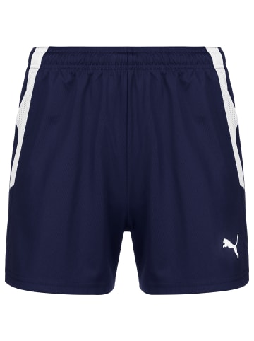 Puma Trainingsshorts TeamLIGA in dunkelblau / weiß