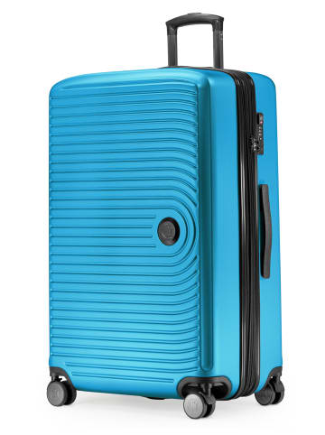 Hauptstadtkoffer Mitte - Großer Reisekoffer Trolley 77cm XXL Erweiterung TSA 130L in Cyanblau
