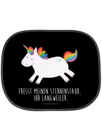 Mr. & Mrs. Panda Sonnenschutz Auto Einhorn Happy mit Spruch in Schwarz