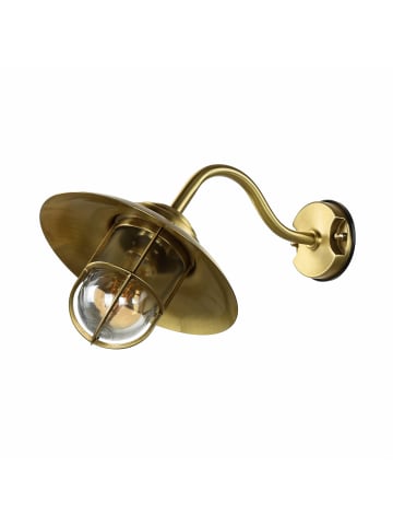 Licht-Erlebnisse Außen Wandlampe (B)36 x (H)23 cm in Messing