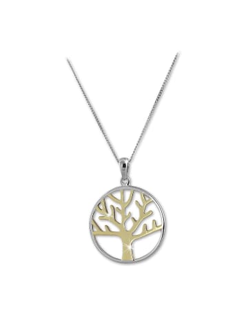 SilberDream 925 Silber vergoldet -Gelbgold 333 Damen SilberDream Kette Lebensbaum  ca. 44cm