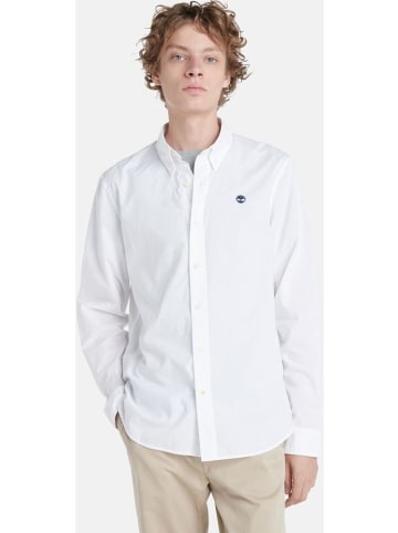 Timberland Longsleeve "Saco River Solid Poplin Long Sleeve Shirt" in Weiß