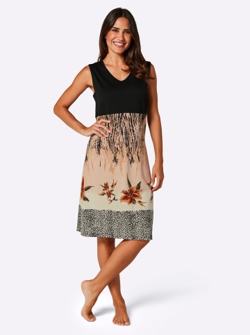 WITT WEIDEN Sommerkleid in schwarz-beige