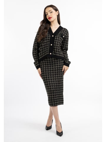 faina Damen Strickrock in Schwarz