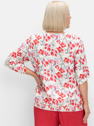 sheego Tunika in rosé-gemustert