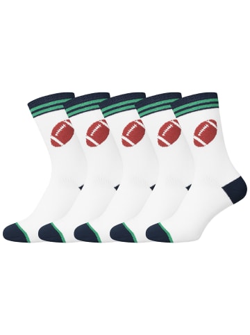 Unabux Sportsocken Touchdown in weiß/TOUCHDOWN