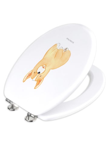 Mr. & Mrs. Panda Toilettendeckel Corgie ohne Spruch in Weiß