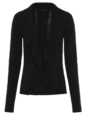 Laura Scott Ajourstrickjacke in schwarz