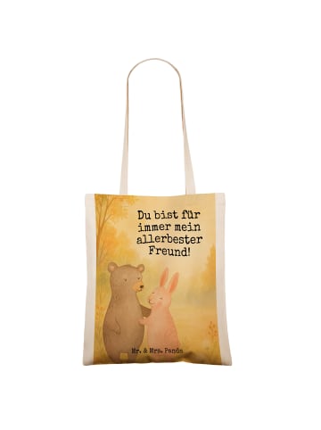 Mr. & Mrs. Panda Schultasche Bär und Hase Umarmen Design mit Spruch in Weiß