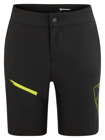 Ziener Rad-Shorts NATSU in black.poison yellow