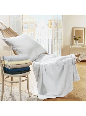 REDBEST Microfaser Sommerdecke 2er-Pack Detroit in weiß