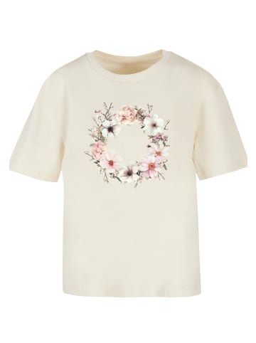 F4NT4STIC Tee Rosa Blumenkranz in Whitesand