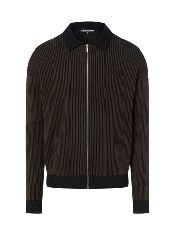 PEGADOR Strickjacke Haflong in schwarz khaki - 0001