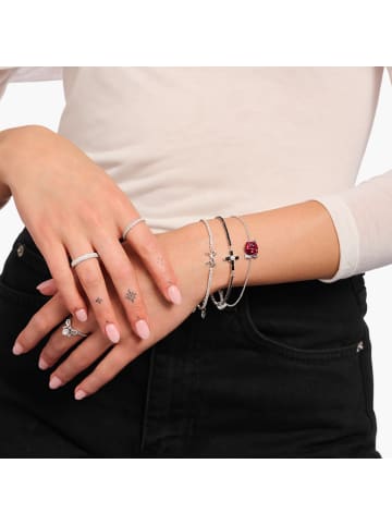 Thomas Sabo Armband Roses Romance in rot, silberfarben