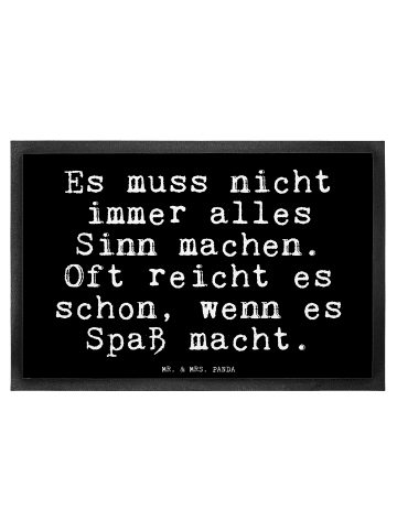 Mr. & Mrs. Panda Fußmatte Es muss nicht immer... mit Spruch in Schwarz