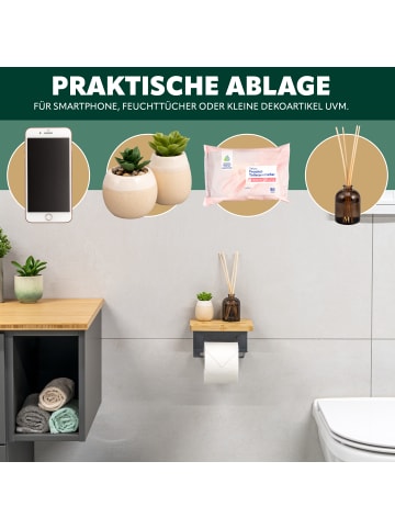 eluno Toilettenpapierhalter VARAZ ca. 18 x 9,5 x 13 cm (B/H/T)