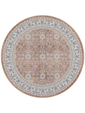 Teppich Boss Kurzflor Teppich Inka 1145, rund - Terrakotta