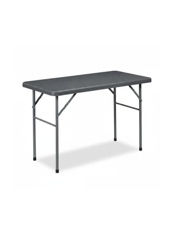 relaxdays Gartentisch in Grau - (B)121,5 x (H)74 x (T)61 cm