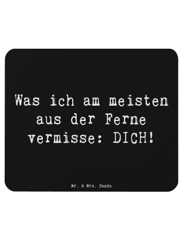 Mr. & Mrs. Panda Mousepad Spruch Heimweh Dich mit Spruch in Schwarz