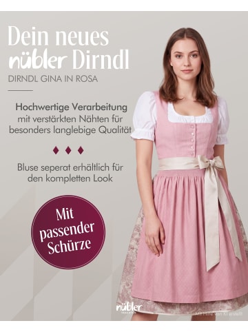 Nübler Midi Dirndl Gina in Rosa