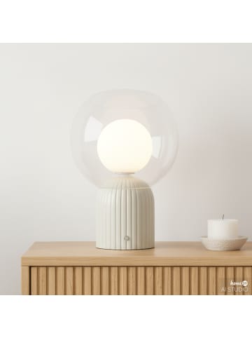 home24 Akku-Tischleuchte VISOR in Beige