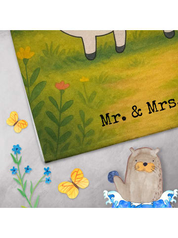 Mr. & Mrs. Panda Gästehandtücher Einhorn Mitteilung Design ohne ... in Weiß