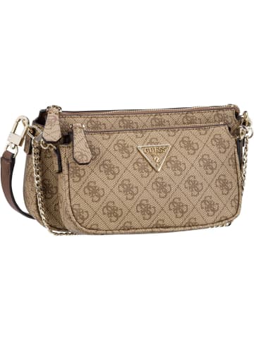 Guess Umhängetasche Noelle II Double Pouch CB Logo in Latte Logo/Brown