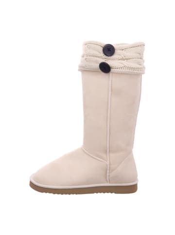 Esgano Damenlangschaftstiefel warm flach in Beige