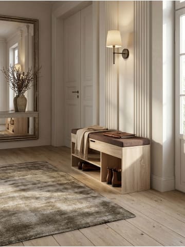 KADIMA DESIGN Schuhbank WL5.344 mit Sitzfläche Garderoben-Bank Holz 104x51x32 cm in Sonoma