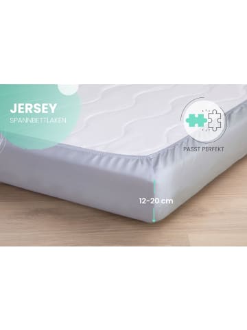 TICAA Spannbettlaken 90x200cm in Grau