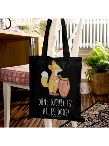 Mr. & Mrs. Panda Schultasche Djembe Freude mit Spruch in Schwarz