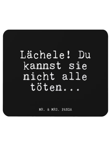 Mr. & Mrs. Panda Mauspad Lächele! Du kannst sie... mit Spruch in Schwarz