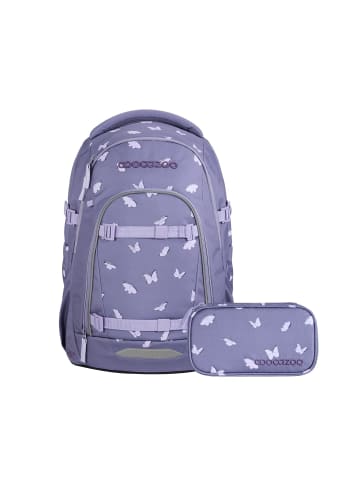 Coocazoo Schulrucksack-Set MATE "Reflective Wings" 2-tlg. in Lila