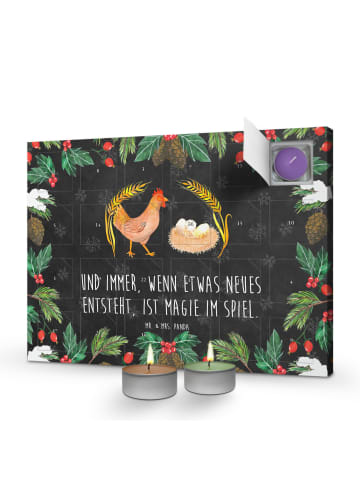 Mr. & Mrs. Panda Adventskalender Huhn Stolz mit Spruch in Kreidetafel