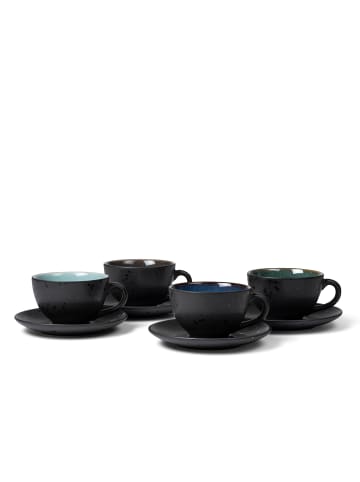 Bitz Tasse mit Untertasse Gastro in Schwarz ass.