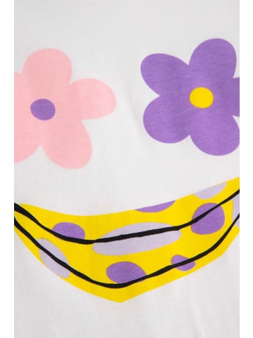 MOKIDA Baumwoll-T-Shirt mit kurzen Ärmeln in weiß