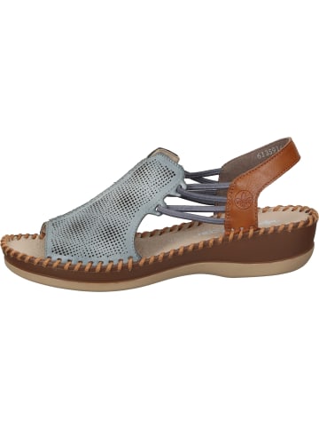 rieker Komfort-Sandalen in whitedenim/cayenne