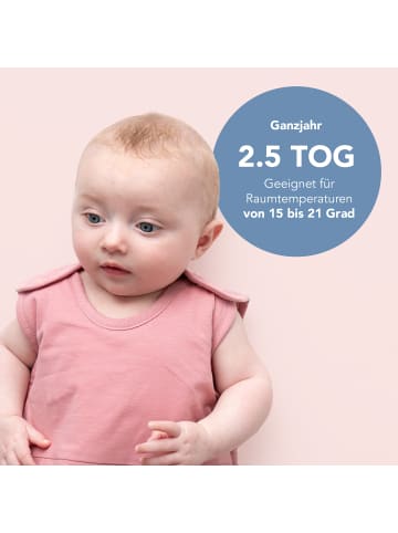 Schlummersack Babyschlafsack, 2.5 TOG in Rosa