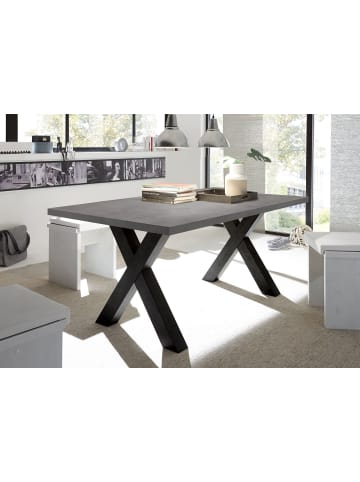 58 aufm Kessel ESSZIMMERTISCH Eike 8 160 x 90 x 75 Esstisch Schwarzstahl/Graphit