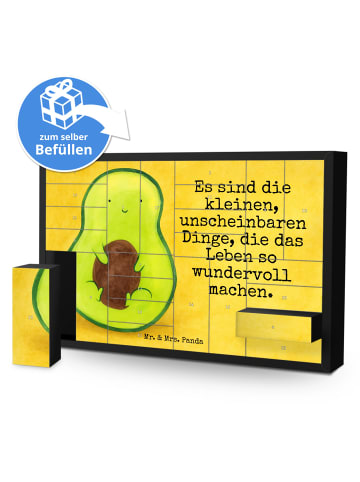 Mr. & Mrs. Panda Adventskalender Avocado Kern Design mit Spruch in Weiß